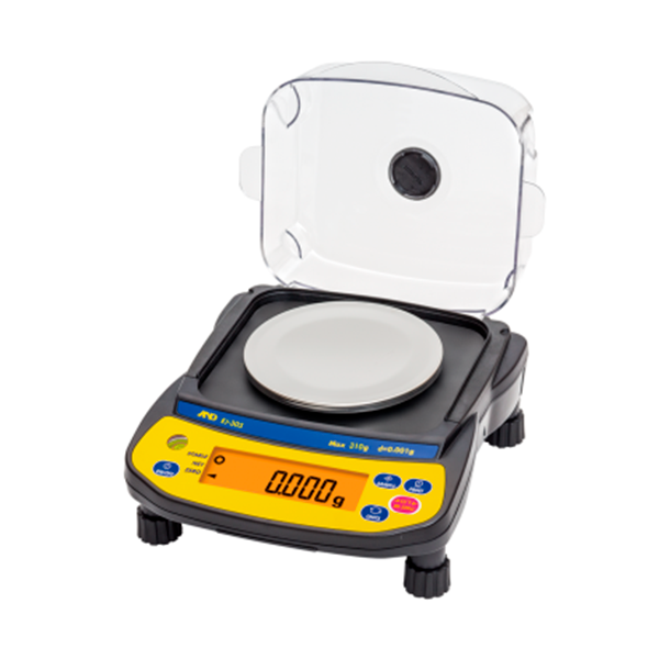 BALANZA COMPACTA EJ 303, CALIBRACIÓN EXTERNA, CAPACIDAD DE 310g, RESOLUCIÓN DE  0.001g, CON VITRINA