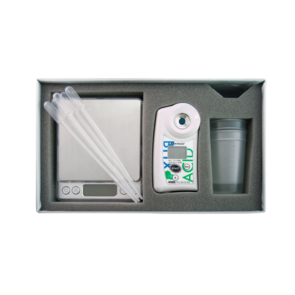 REFRACTÓMETRO DE BOLSILLO PARA MEDIR BRIX-ACIDEZ (KIWI) ATAGO - 7108 PAL-BX ACID8 Master Kit