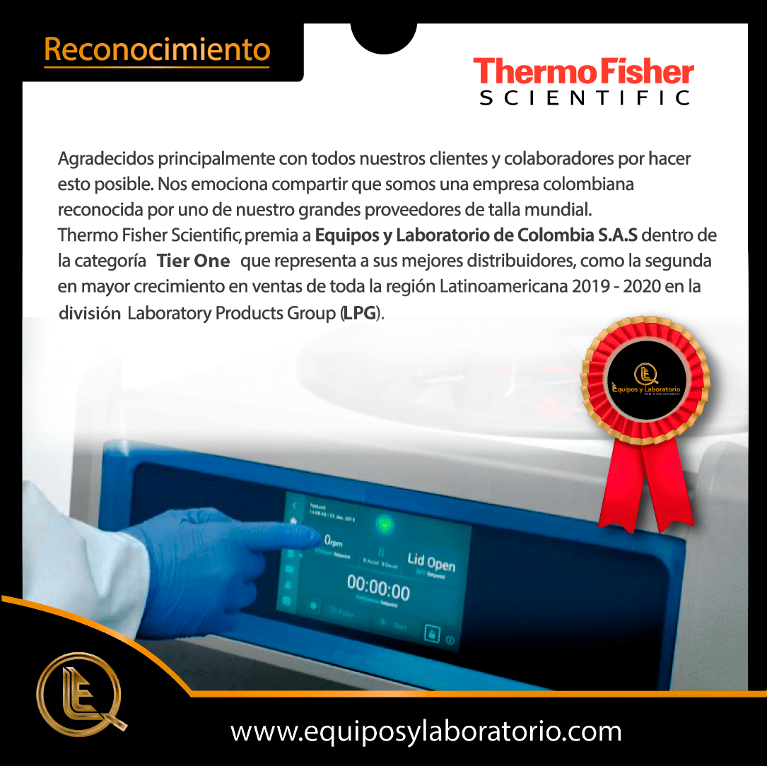 Equipos y Laboratorio de Colombia S.A.S, recibe reconocimiento por parte de Thermo Fisher Scientific